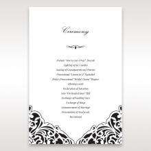 elegance-encapsulated-laser-cut-black-wedding-stationery-order-of-service-ceremony-card-DG114009-WH