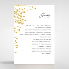 Flourishing Romance order of service wedding card design