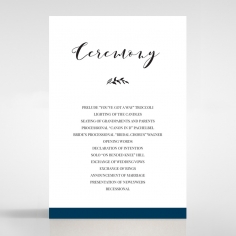Forever Love Booklet - Navy wedding stationery order of service ceremony invite card