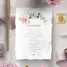 Garden Party wedding stationery order of service ceremony invite card