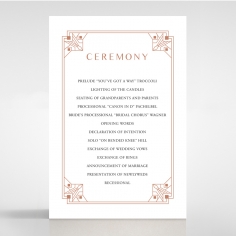 Gatsby Glamour wedding order of service invitation card design