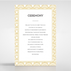 Gatsby Glamour wedding stationery order of service invite card