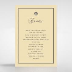 Golden Baroque Gates order of service invite card