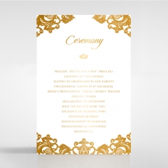 Golden Baroque Pocket with Foil order of service card