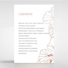 Grand Flora wedding stationery order of service ceremony card