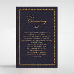 Lux Royal Lace with Foil order of service ceremony card