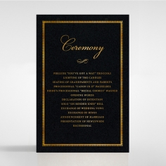 Lux Royal Lace with Foil order of service ceremony invite card