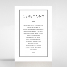 Luxe Paper Elegance wedding order of service ceremony card