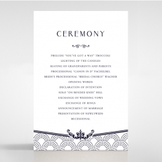 Luxe Victorian order of service card design