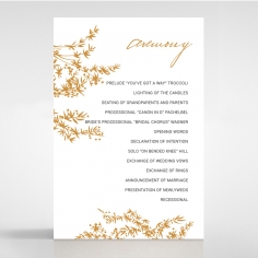 Oriental Romance order of service ceremony invite card design