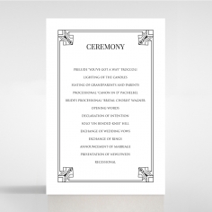 Paper Ace of Spades wedding stationery order of service invite card