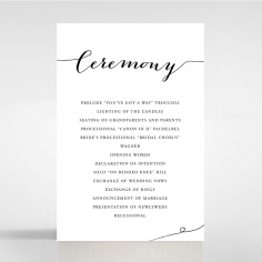 Paper Infinity wedding order of service ceremony invite card design