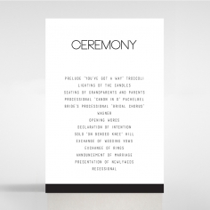 Paper Minimalist Love wedding stationery order of service card design