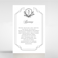Paper Regal Enchantment wedding order of service ceremony invite card