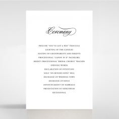 Paper Timeless Romance wedding stationery order of service card