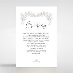 Paper Timeless Simplicity wedding order of service ceremony card design