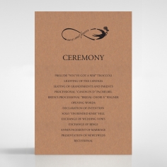 Precious Moments wedding stationery order of service invite card design