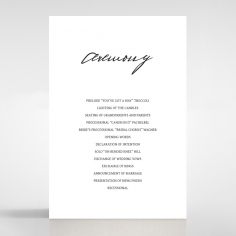 Pure Charm order of service card design