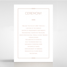 Quilted Grace wedding order of service ceremony invite card