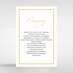 Royal Lace order of service wedding invite card design