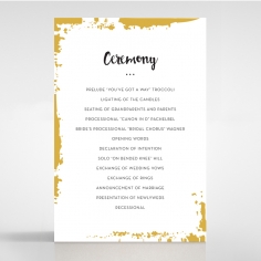 Rusted Charm order of service invitation card