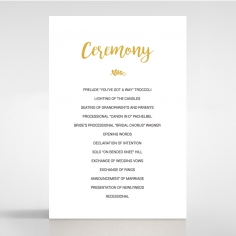 Rustic Lustre wedding order of service ceremony card design