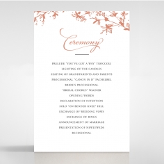 Secret Garden wedding stationery order of service invite