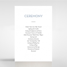 Silver Chic Charm Paper wedding order of service invitation card design