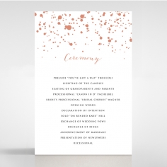 Star Dust wedding order of service invitation