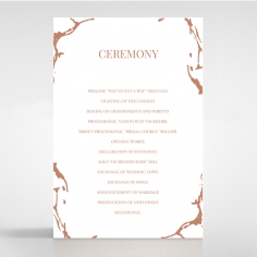 Stonework wedding order of service invite card