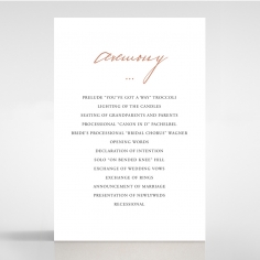 Sunburst wedding stationery order of service card design