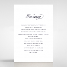 Timeless Romance wedding order of service card design