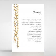 Unbroken Romance order of service ceremony stationery invite card