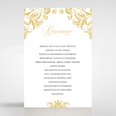 Victorian Extravagance order of service wedding card design