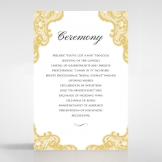 Victorian Lace wedding stationery order of service ceremony card