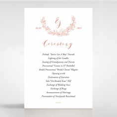 Whimsical Garland order of service stationery card