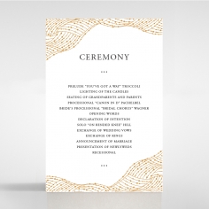 Woven Love Letterpress order of service ceremony stationery invite card