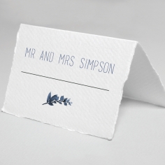 Blue Wonderland place card stationery