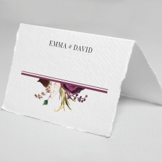 Burgandy Rose reception table place card stationery item
