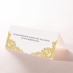 Charming Lace Frame wedding stationery place card design