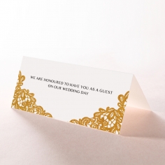 Charming Lace Frame with Foil wedding stationery place card