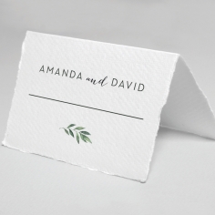 Country Garland wedding venue table place card design