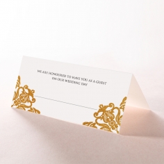 Divine Damask with Foil reception place card stationery item