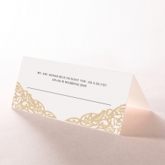 Golden Floral Lux wedding venue table place card