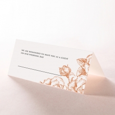 Rose Romance Letterpress wedding reception place card stationery design