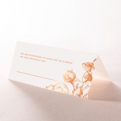 Rose Romance Letterpress with foil reception place card stationery design