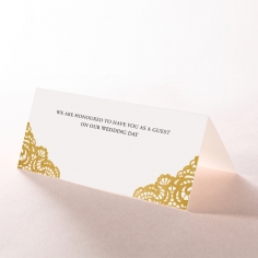 Vintage Prestige with Foil wedding venue table place card stationery design