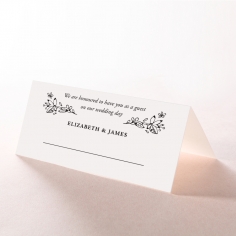 Whimsical Garland wedding reception table place card design