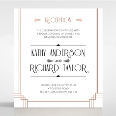 Art Deco Allure reception enclosure stationery invite card design