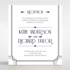 Art Deco Allure wedding reception card